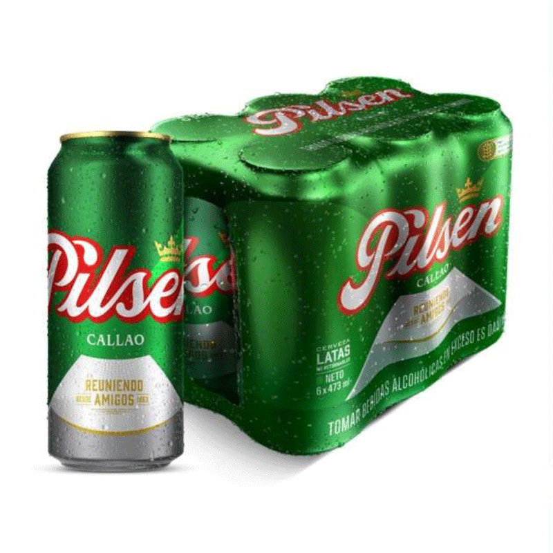 Pilsen Six Pack Laton 473ML LaCaletaBarDelivery pilsen-six-pack-laton-473ml-lacaletabardelivery
